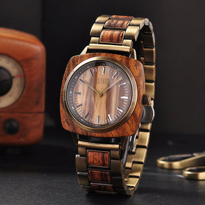 Enyo Wood and Steel Watch