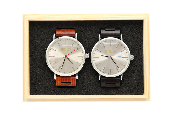 Couple Wood Watches Earth + Evening