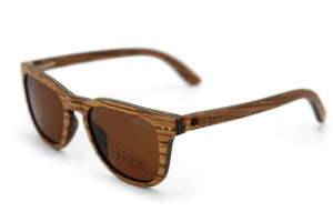 Wave - zebra Wood Sunglasses