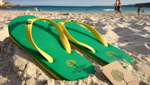 Give Away Green And Gold Thongs