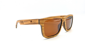Skate - Tiger Brown Wood Sunglasses