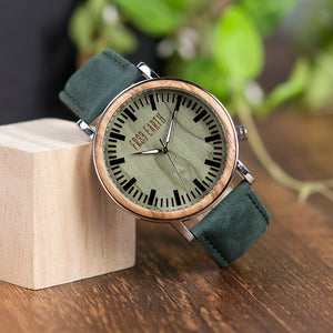 Forest Wood/Leather Watch