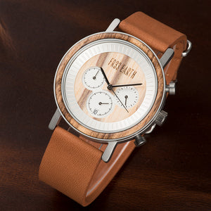 Ovo Wood/Leather Watch